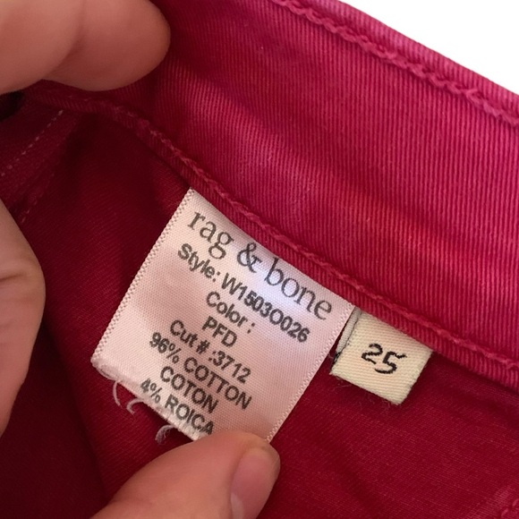 Rag & Bone red skinny low rise legging colour PFD - Picture 6 of 6